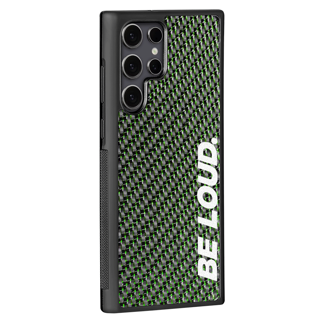 'BE LOUD.' x SCF - Carbon Fiber Samsung Case