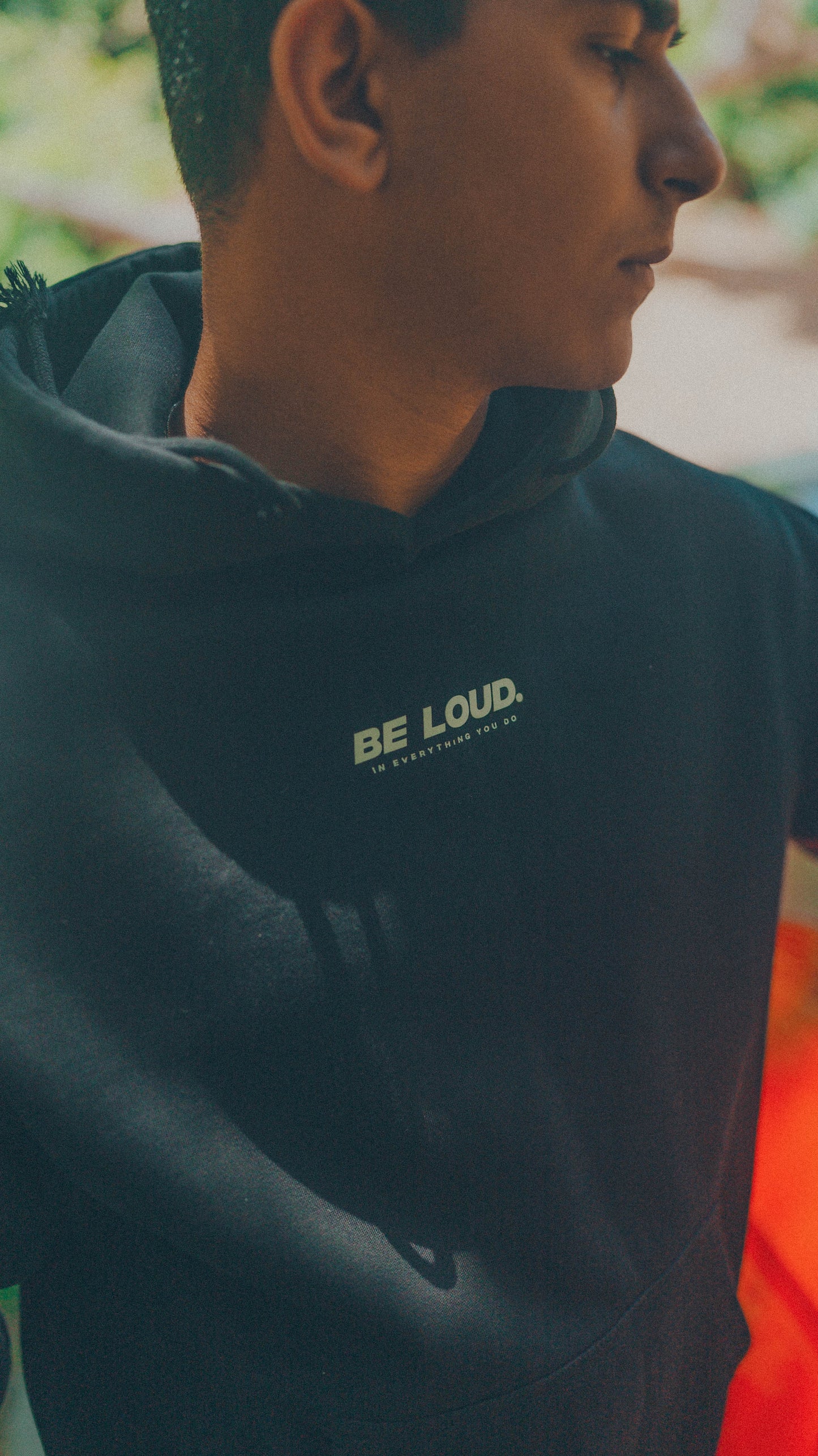 Black 'BE LOUD.' Hoodie